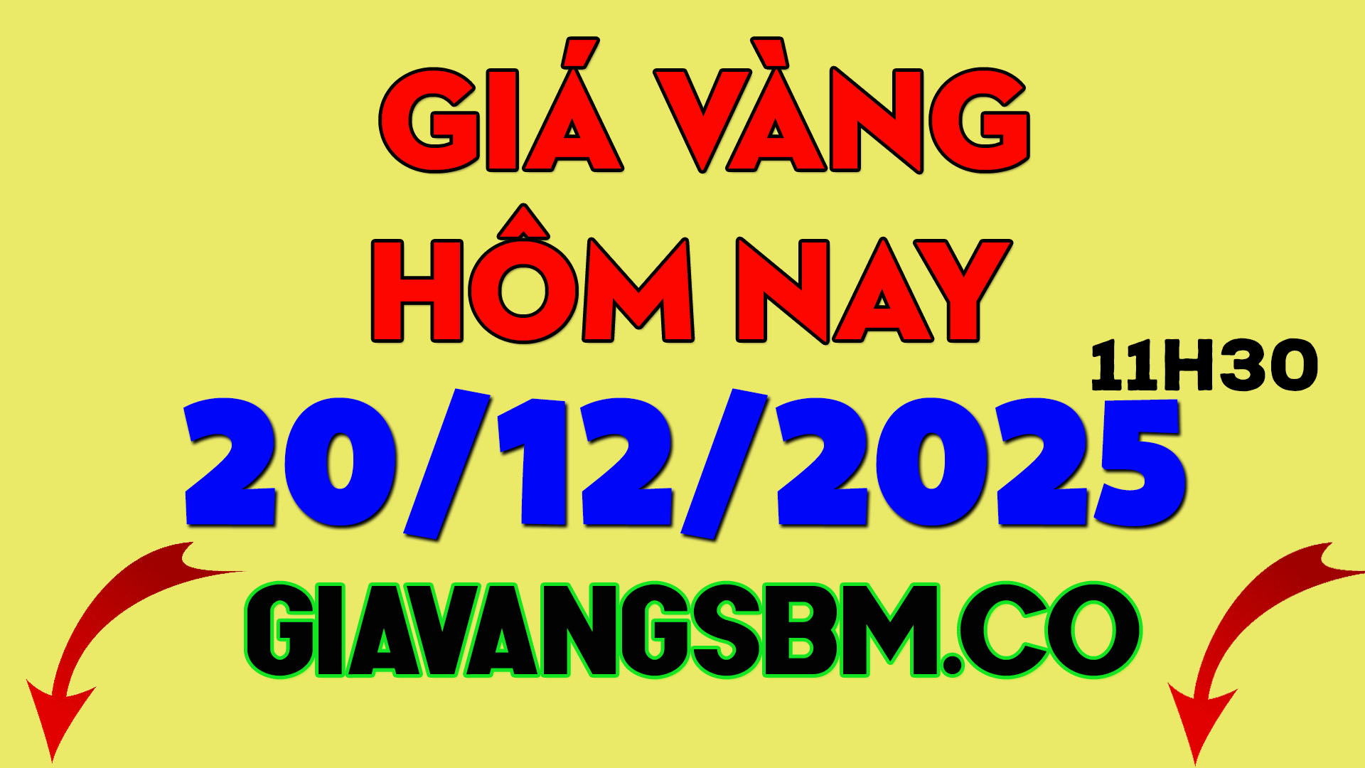 Giá Vàng Hôm Nay 20/12/2025 GiaVangSBM.co